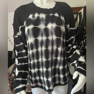Cute Y2K TieDyed Black Sweater by Derek Heart 🖤
